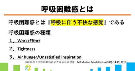 呼吸困難心理作用|1 呼吸困難のメカニズム